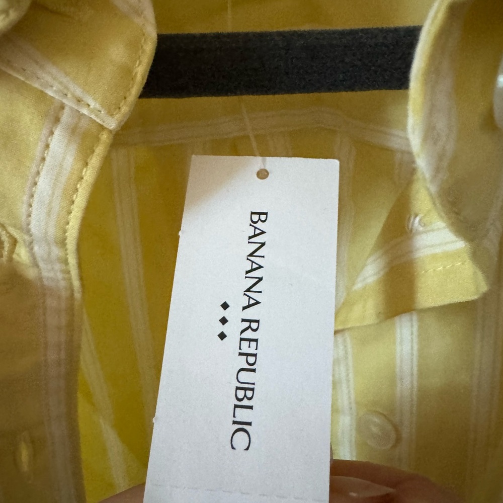 Banana Republic Men's Yellow Striped Shirt brand new - Picture 3 of 4